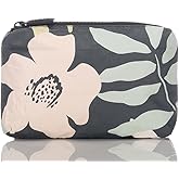 ALOHA Collection Mini Flora Pouch in Eve, Lightweight, Packable & Splash-Proof - Durable, Washable, & Reusable Makeup Pouch for Cosmetics. Keeps Essentials Organized. Easy to Clean. (6Wx 3.75H inch)
