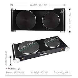CUSIMAX Hot Plates for Countertop 1800W with 7