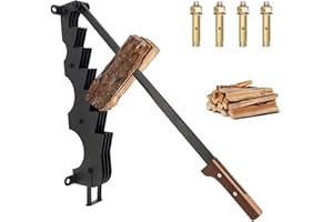 CISSIYOG Kindling Splitter for Wood, Wall Mounted Wood Splitter, Portable Manual Log Splitter, Heavy Duty Log Splitter Wood Splitter for Indoor Outdoor Wall Mounted Wood Maker, Extended 60cm Blade