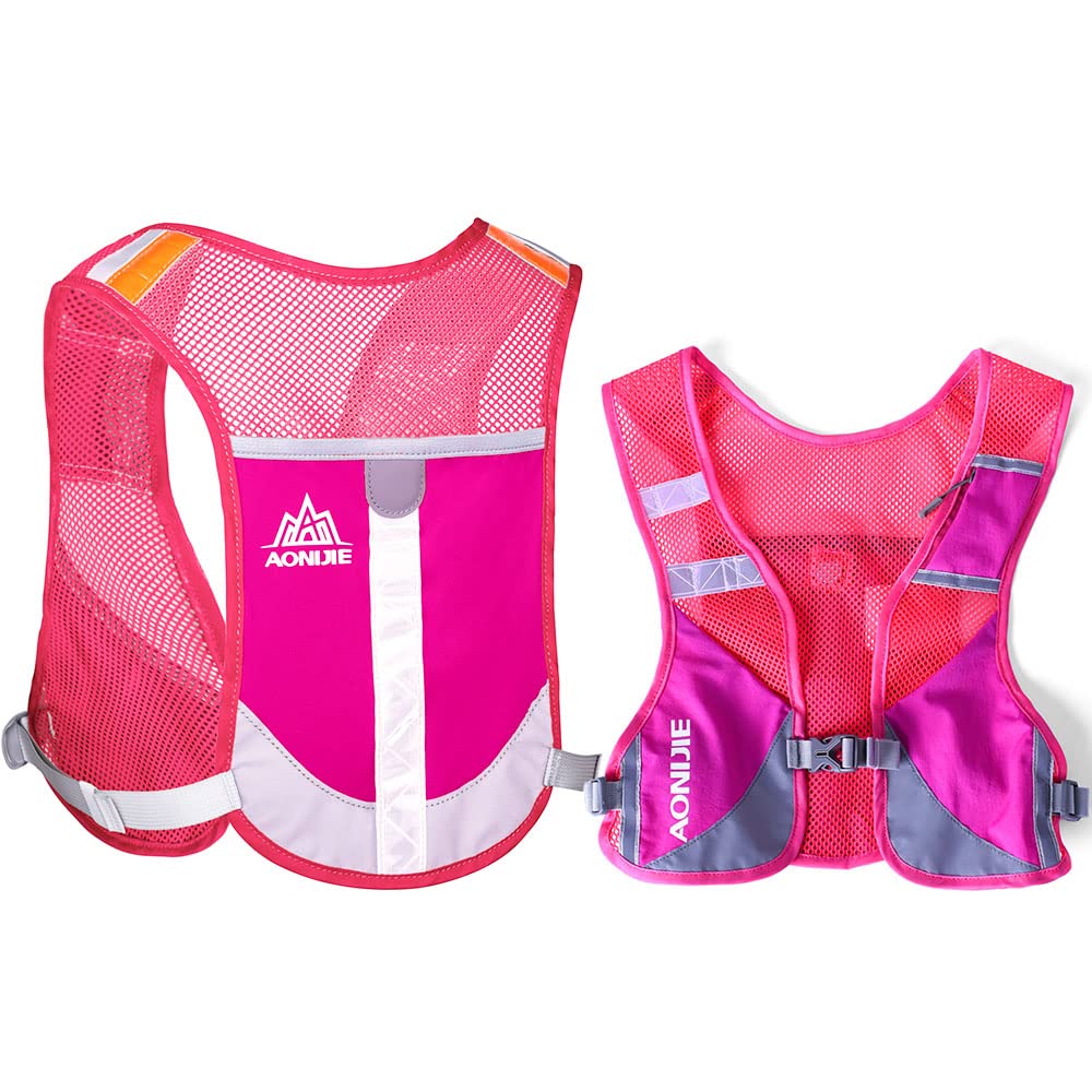 HINATAA Running Backpacks Lightweight Hydration Pack, 5L 230g Running Hydration Vest for Women and Men Cycling Running Camping Hiking Vest Pack (Pink)