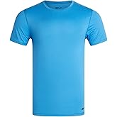 Reebok Mens Athletic Shirt - Crewneck Short Sleeve Gym Shirts Performance Moisture Wicking Workout Running Activewear