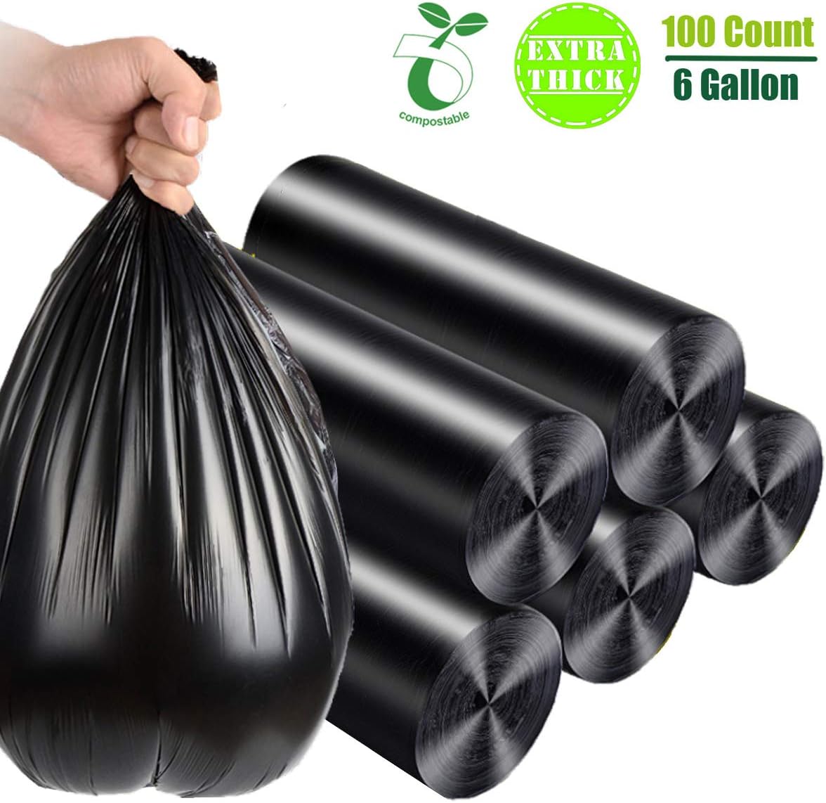 1.6 gallon trash bags