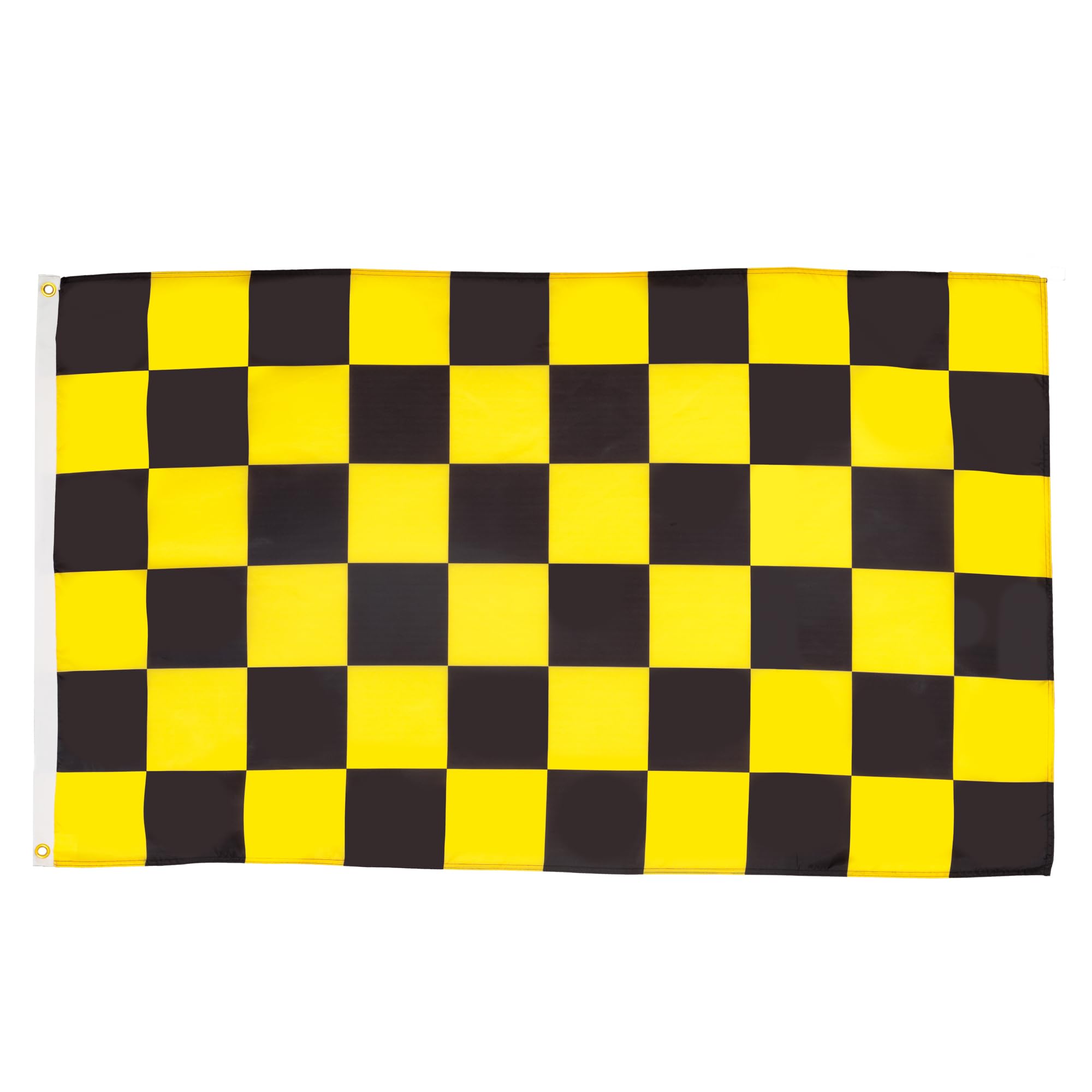 AZ FLAG - Black And Yellow Check Flag - 2x3 Ft- 100D Polyester Checkered Racing Banner with Two Metal Grommets - Fade Resistant - Vivid Colors - 2' x 3' Feet - 90x60 Cm