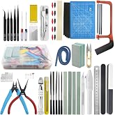 XINGYHENG 80Pcs Modeler Basic Tools Craft Set Gundam Model Tools Kit Hobby Building Tools for Model Assemble Car Model Building Repairing and Fixing DIY Craft Kit