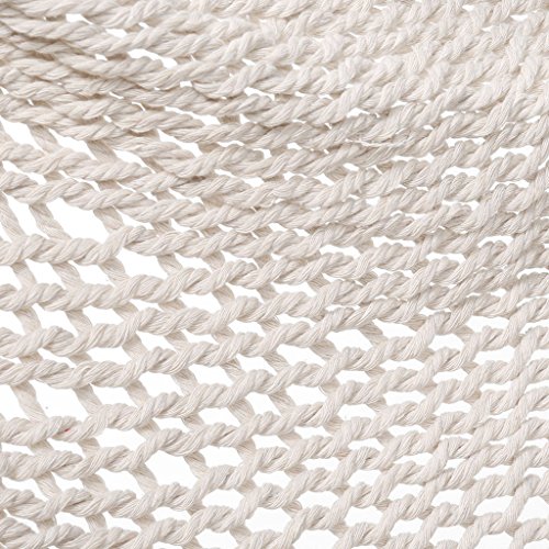 Finether Mesh Hammock Chair Swing, Netted Swing Chair Swing Seat Rope Hanging Chair for Any Indoor or Outdoor Spaces, 300 lbs Weight Capacity,White - Thumbnail 4