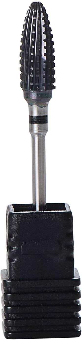 SpeTool Carbide Nail Dril Bit Straight Cut Tool Flame Type Tianium Cated Roatry Machine Accessary, 6x15mm