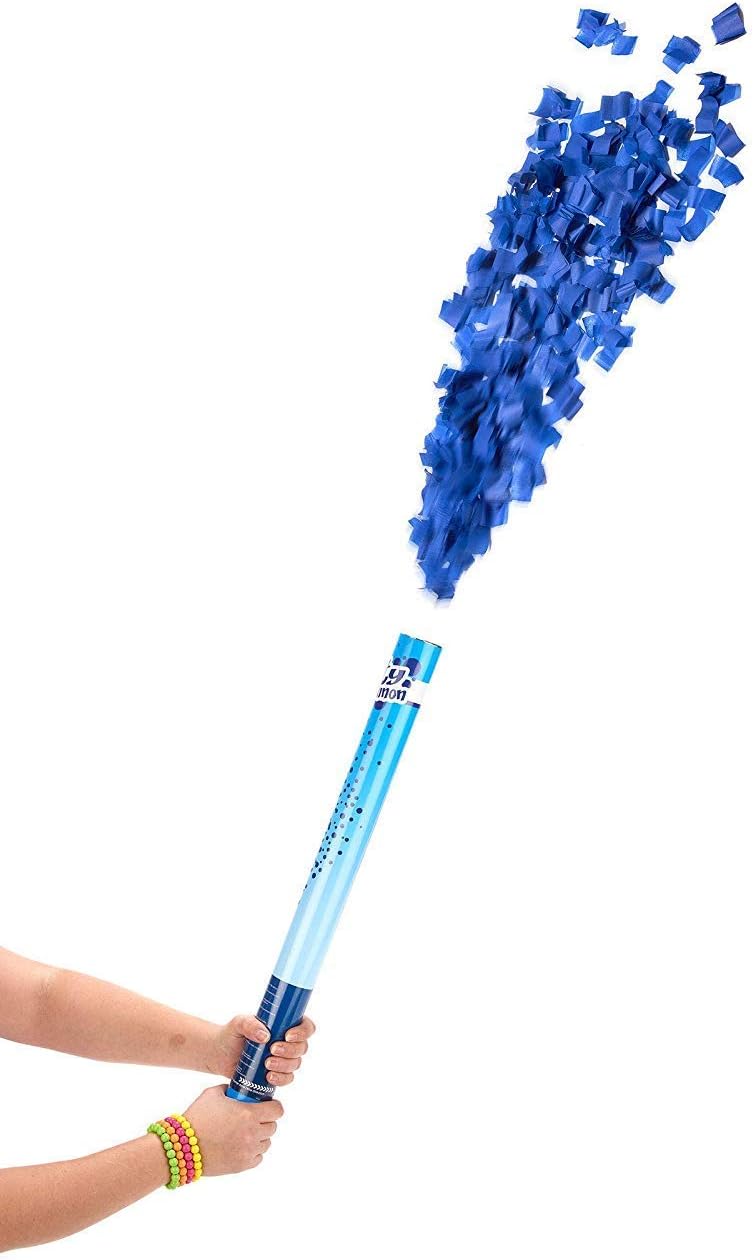 Blue confetti cannon (60 cm) Amazon.co.uk Toys & Games