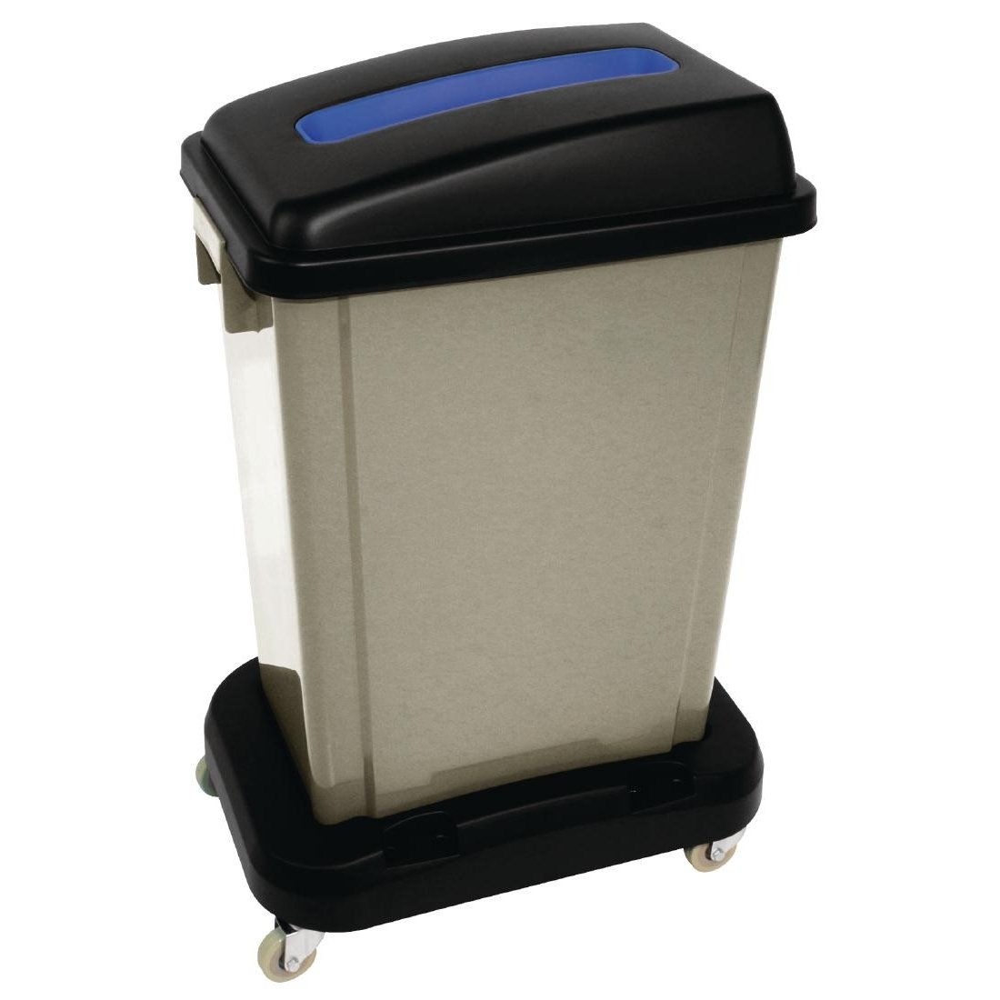 Jantex Recycling Bin 56 Litre, Beige, Material: Polypropylene, Narrow Space-Saving Design - Image 4