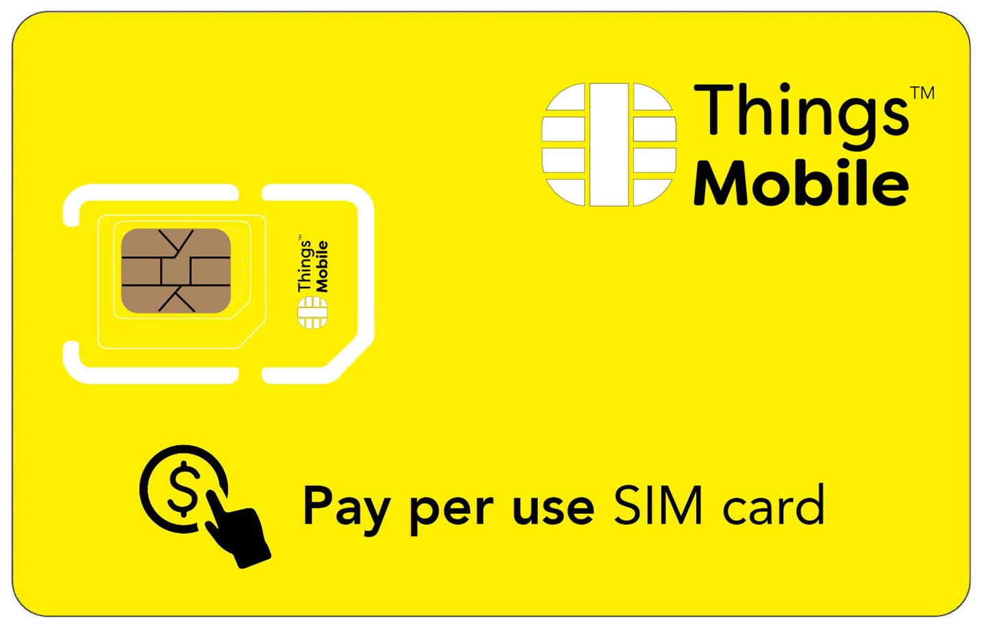 Prepaid SIM Card for IOT and M2M - Things Mobile - Global Coverage and Multi-Operator GSM/2G/3G/4G LTE Network, No Fixed costs, No Expiration Date, Competitive Rates. €10 Credit Included