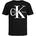 Calvin Klein Boys' Short Sleeve Logo Crew Neck T-Shirt, Soft, Comfortable, Relaxed Fit
