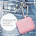 AirPods Case, GMYLE Silicone Protective Shockproof Wireless Charging Airpods Earbuds Case Cover Skin with Keychain Set Compatible for Apple AirPods 2 & 1 – Baby Pink