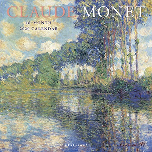 Graphique Claude Monet Wall Calendar 16 Month 2020 Calendar 12x12 W 3 Languages 4 Month Preview Marked Holidays - 