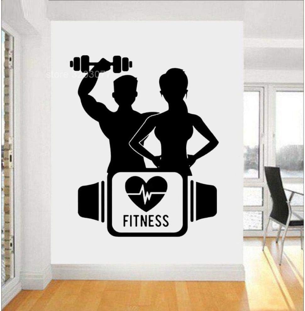 MUXIAND Wall Stickers,Men and women working out together 57x70cm DIY PVC Bedroom Art Wall Decal Board Living Home Decor Kitchen Mural Waterproof Office Creative Birthday Gift