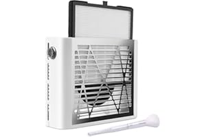 Nail Dust Collector Machine Professional: 60W Powerful Dust Collector Nail Tech Vacuum Fan Extractor with Reusable Filter and