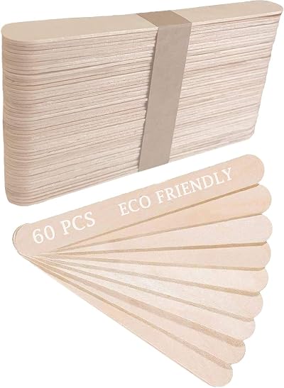 ILLUVA 60 Pcs Eco Friendly Large Wooden Plant Pot Labels Markers Sign Tags
