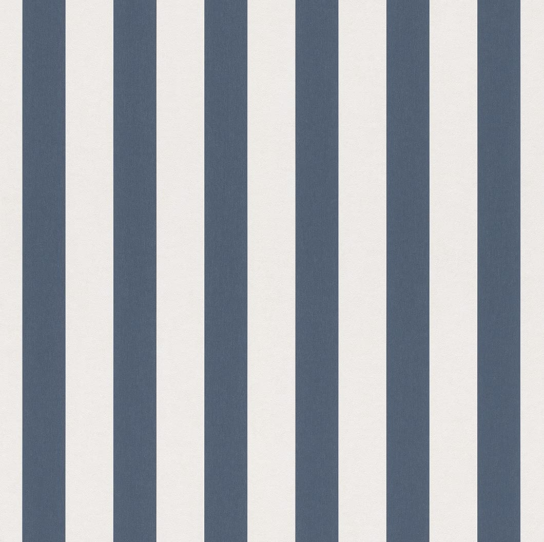 Rasch Tapeten Papiertapete (Child-Friendly) White Blue 10, 05 m x 0, 53 m Bambino XVIII 246049