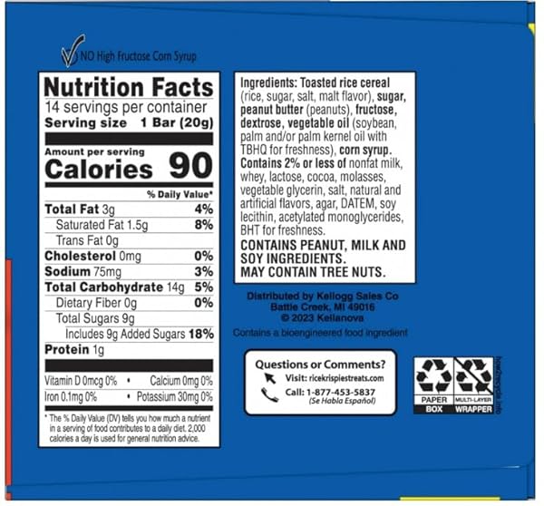 RICE KRISPIES TREATS CHOCOLATELY PEANUT BUTTER – 14 BARS