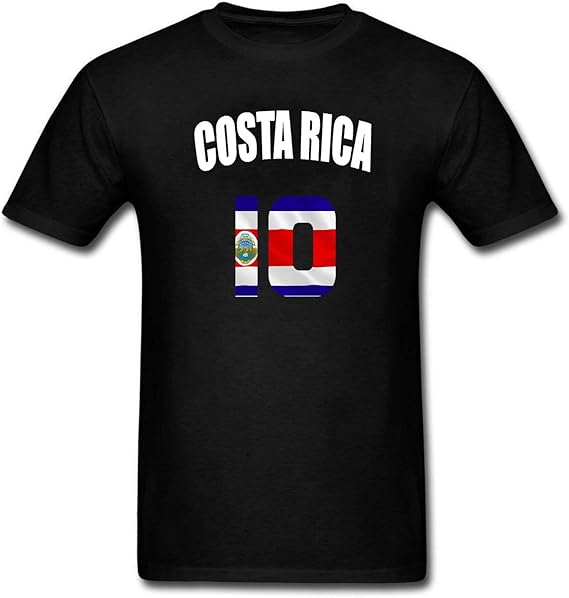 ZLJUN Men's Costa Rica Flag Costarican Soccer Football T-Shirt: Amazon.co.uk: Clothing