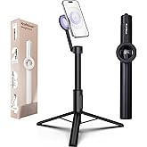 KraftGeek Magnetic Phone Tripod for iPhone MagSafe, 64" Selfie Stick Cell Phone Tirpod Stand for Video Recording, Vlogging & Content Creation