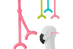 BONE Mask Tie, 3-Pack Short Mask & Ear Saver Set, Adjustable Silicone Mask Extender Strap for Kids & Adults, Anti-Lost Mask H