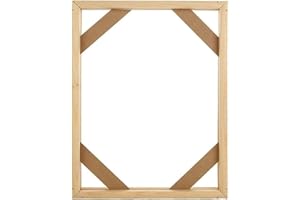 Canvas Frame Kit, 16x20 Canvas Frame, Wooden Mounting, DIY Easy to Assemble Stretcher Bars for Oil Paintings, Prints and Post