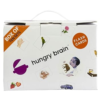 Hungry brain Small Alphabets, Things In My Home, Home Equipment, Flowers, Numbers, Sea creature, Community helpers, Professionals, Still nature, Nature In Motion set of 10 B Early Learning Picture Flash Cards for Kids(2 years to 4 years)