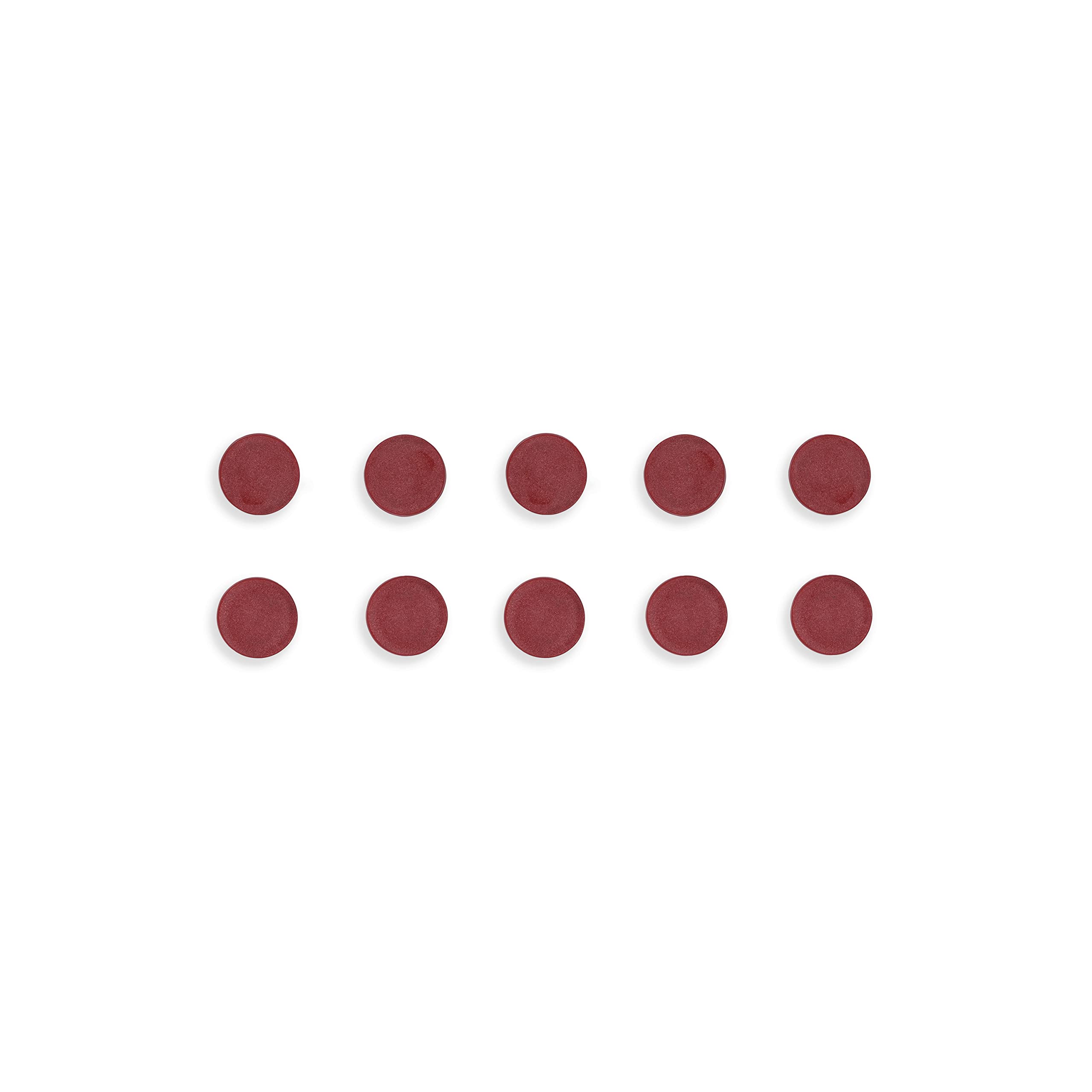 Bi-Office IM130509 30 mm Round Magnet - Red (Pack of 10)