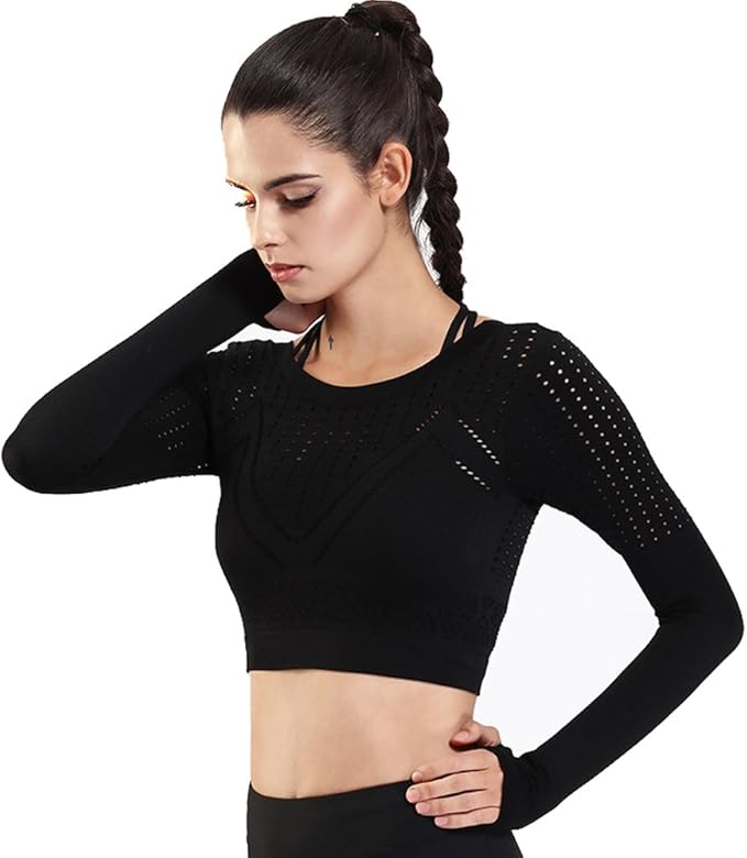 camiseta negra deportiva mujer