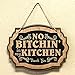 Sign - BLACK - No Bitchin in my Kitchen - 6x9