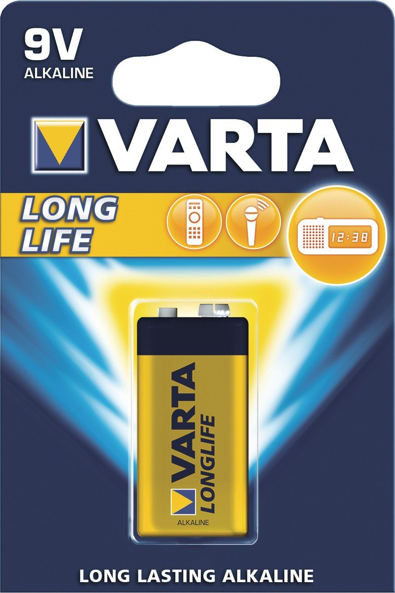 Varta Longlife Extra 9 V Alkaline Battery