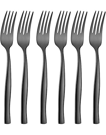 icxox Tenedores De Mesa Set De 6 Piezas, 20,7cm, Acero INOX 18