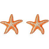 Solighter Enamel Starfish Stud Earrings for Women Boho Ocean Starfish Earrings Summer Beach Jewelry Accessories