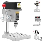 Upgrade Mini Benchtop Drill Press, 110V 340W Portable Electric Mini Bench Drill Press Metal Wooden DIY Jewelry Making Crafts Tool w/ 3-Level Speed Adjustment for DIY
