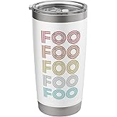 Retro Vintage Foo Stainless Steel Insulated Tumbler