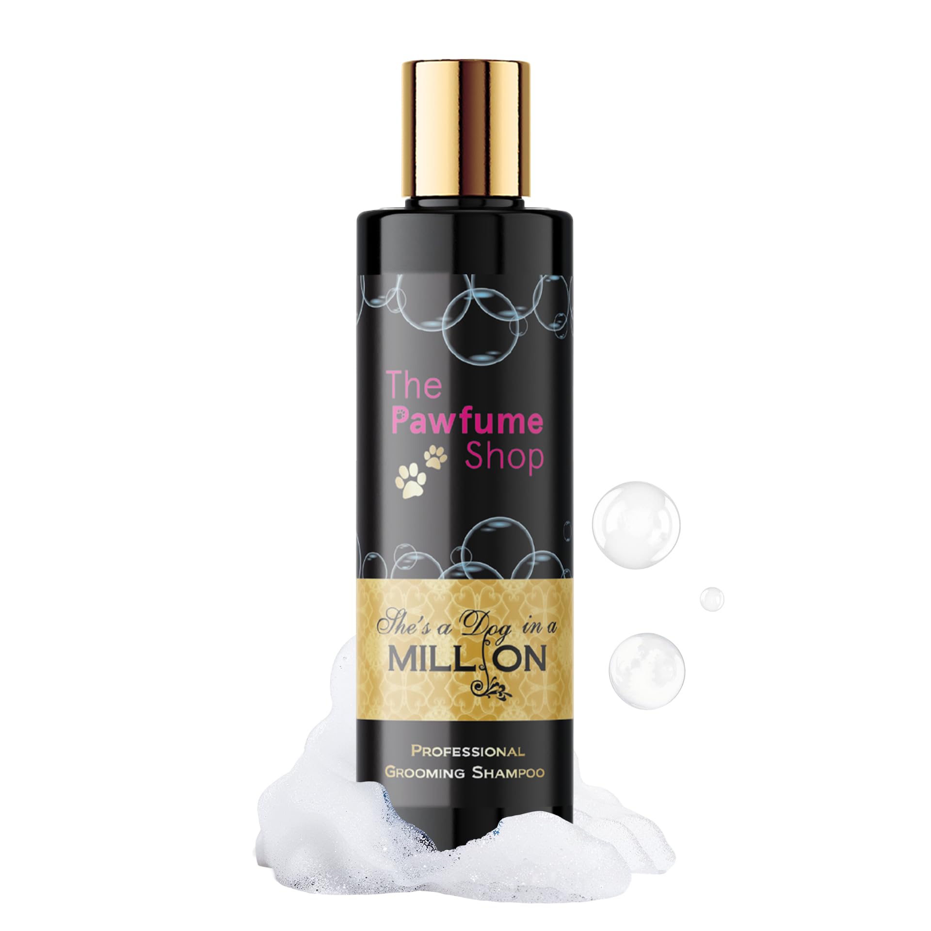 The Pawfume Shop - She's a Dog in a Million, Female Dog Shampoo - For all Breeds, Clean & Healthy Coat, Gentle on Skin, Lasting Freshness - Vegan-Friendly, 20:1 Dilution Rate, 250ml