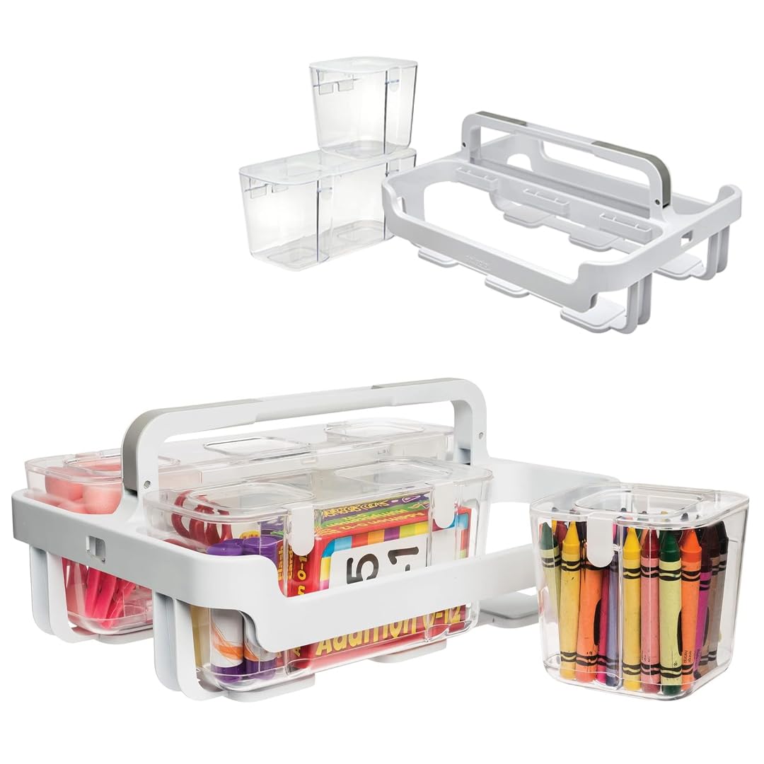 Deflecto 29004CR 390 x 305 x 395 mm Stackable Caddy Organizer - White