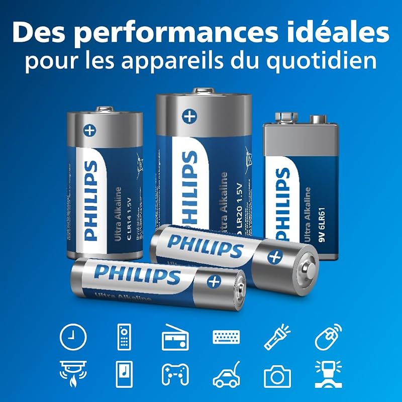 Piles Alcalines D Ultra, LR20 – Haute Capacité pour Lampes de Poche et Gros Appareils, Lot de 20 — photo 4 sur 7