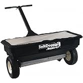 Buyers Products SaltDogg WB400 Walk Behind Drop Spreader, 2.5 cu ft Poly Hopper (200 lb), Stainless Frame/Agitator, 44 in Path, 13 in Pneumatic Tires, Rain Cover &amp; Screen, Made in USA