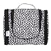 DMJSL Womens Medium Ladies Toiletry Travel Bag Hanging Toiletry Bag – Travel Makeup Organizer and Cosmetic Case, Travel Bag Organizer Toiletry TSA Approved, Black Leopard Print