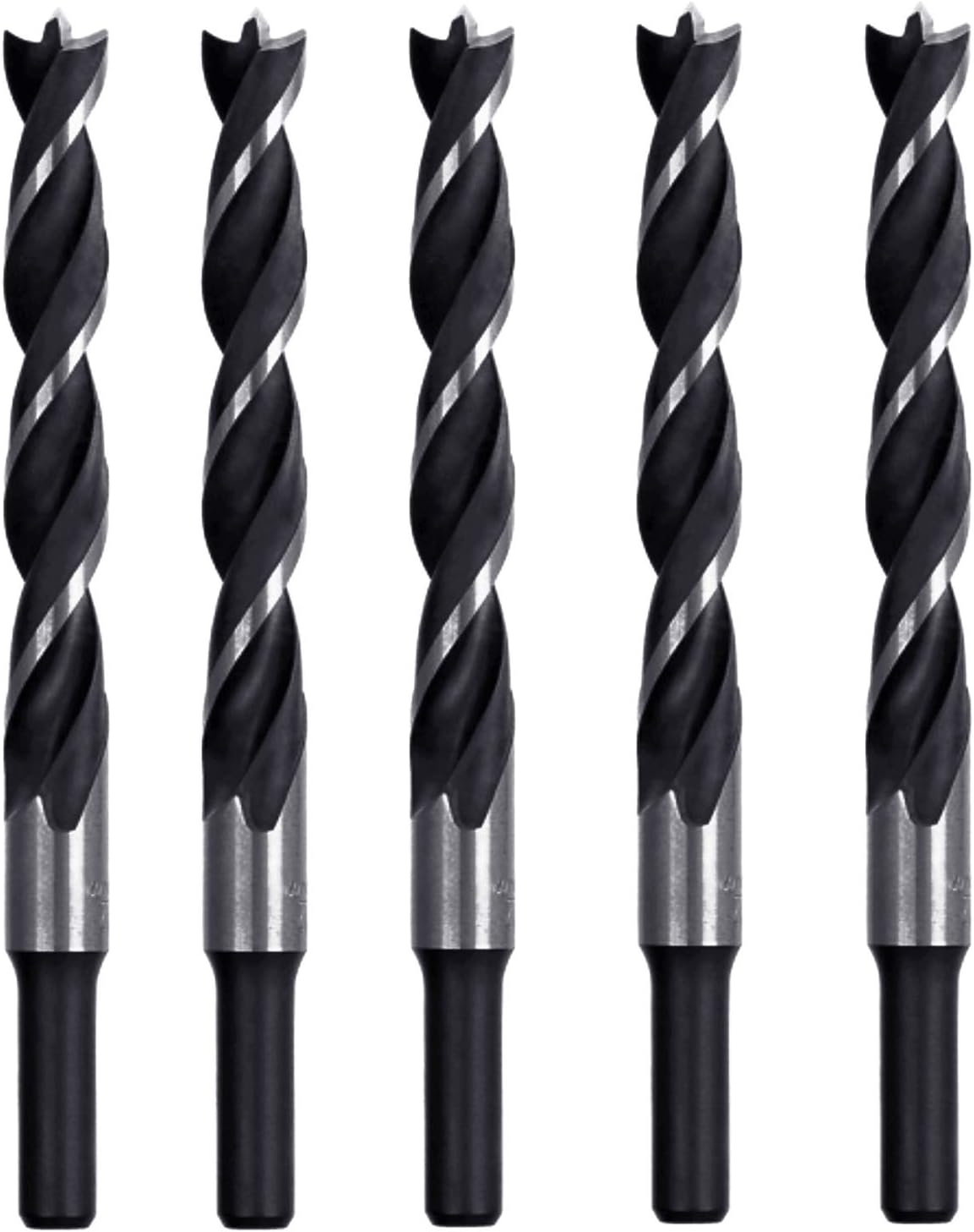 MaxCraft 3/8 Inch 5 Pcs Brad Point Wood Drill Bit Brad and Spur Point