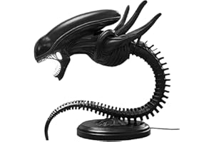 Alien Desk Lamp, Realistic Resin Statue with 3D Chargable Lighting for Bedroom and Living Room