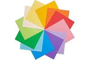 Colorful Origami Paper 120 Sheets, 12 Bright Colors 6 Inch 70gsm Double-Sided Square Folding Paper for DIY Arts Crafts Projec