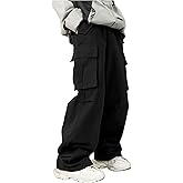SHENHE Men's Elastic Waist Drawstring Loose Outdoor Hiking Streetwear Cargo Pants