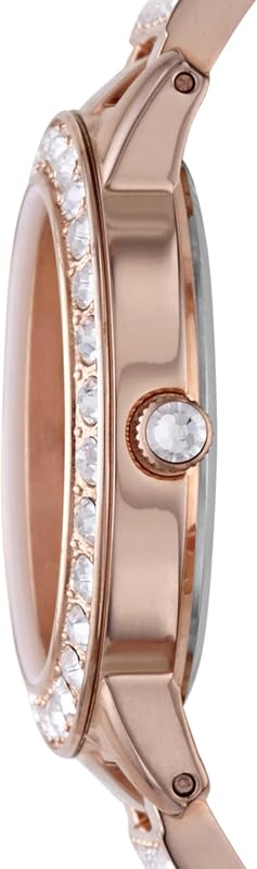 Uhr für Damen Jesse, Quarzwerk, 34mm Rose Gold Edelstahlgehäuse mit Edelstahlarmband, ES3020