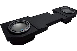 American Sound Connection Alpine Bundle Compatible with 2002-2018 Dodge Ram S-W10D2 Dual 10" Loaded Sub Box Enclosure