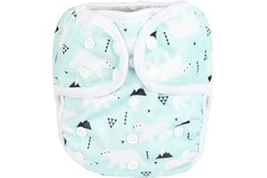 Sigzagor Baby Cloth Diaper Cover Nappy One Size 8lbs to 36lbs (Polar Bear)