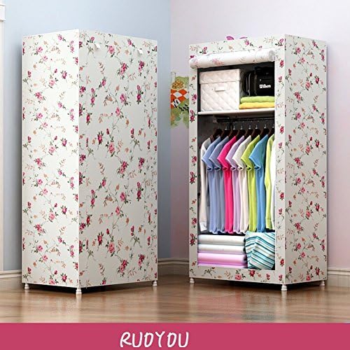 RUOYOU Dust-proof Wardrobe,Portable Collapsible Cabinet,Assembled Single People Closet For Home Bedroom-E 150x70x45cm(59x28x18inch)