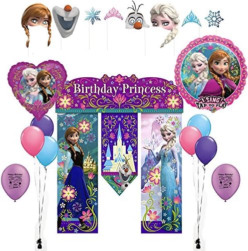 Disney Frozen Photo Booth Prop Kit Balloon Decoration Set