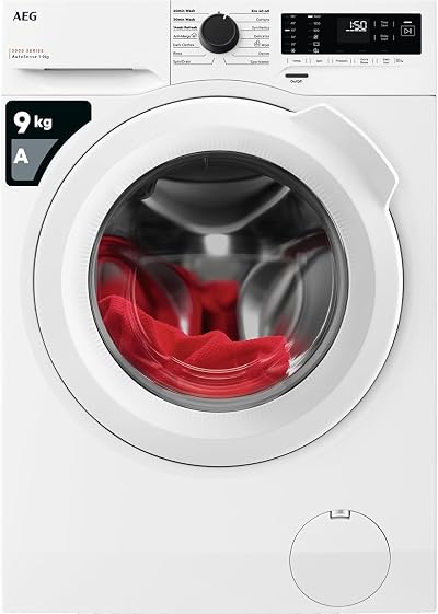 AEG Washing Machine 9 kg Front Load LFX50942B White 1400 rpm Energy A