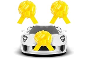 TIADYBOW 1Pcs Ribbon Pull Bows，16" Wide, Gift Bows, Christmas, Presents, Birthday, Baby Shower, Gift Basket,Wedding, Reception, Easter,Decoration, Office, Classroom, Fundraiser. (Yellow)